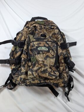 Vintage Fieldline Fleece Mossy Oak Camo Hunting Backpack Daypack